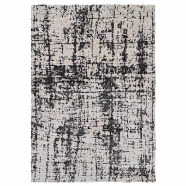 (A456) Raymond Ivory & Grey Dense Ultra Soft Area Rug, 8x10