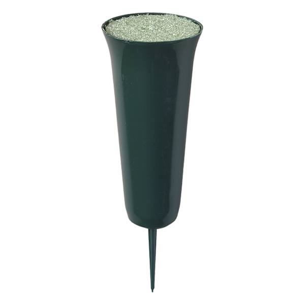 Memorial Vase with Foam Insert, 9x4