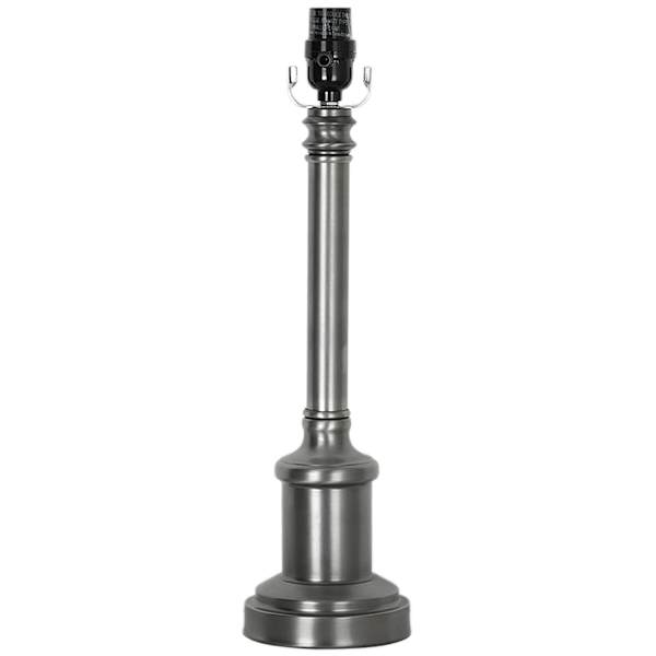 Pewter Metal Buffet Medium Table Lamp Base, 19"