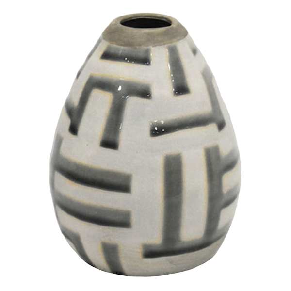 Crosby St. Grey Painted Ceramic Vase, 5"