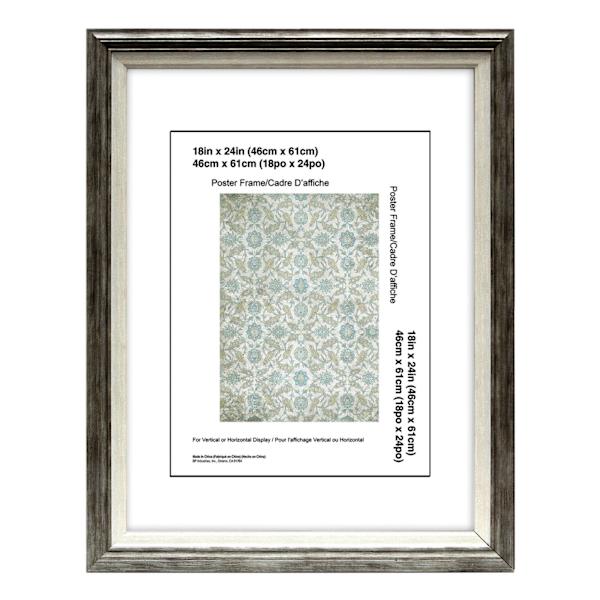 Grey & White Poster Wall Frame, 18x24