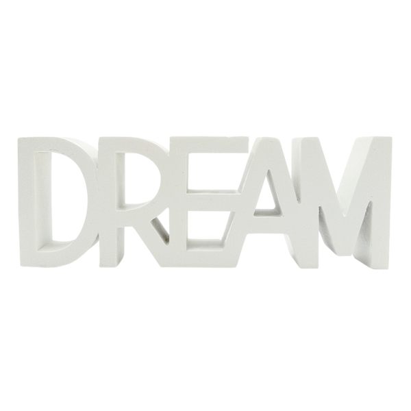 Tracey Boyd White Dream Cutout Sign, 6.5"