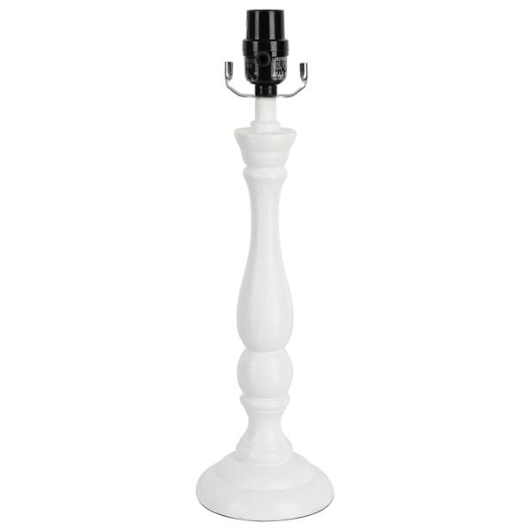 White Metal Accent Medium Table Lamp Base, 17"