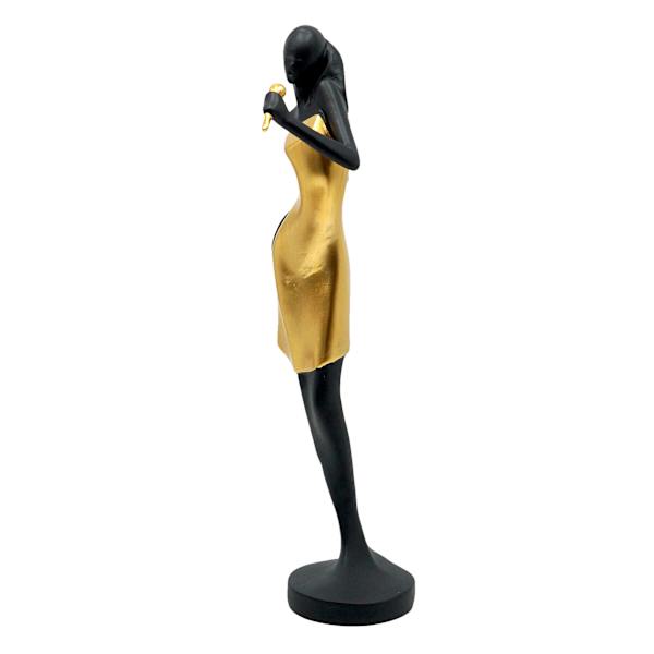 Matte Black & Gold Singer, 14.5"