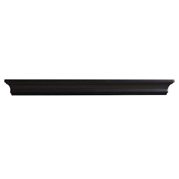 Kate Black Wooden Crown Wall Ledge, 24"