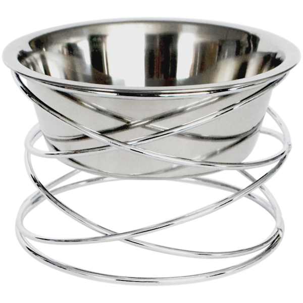 Barkley & Evans 4-Cup Abstract Metal Wire Pet Bowl