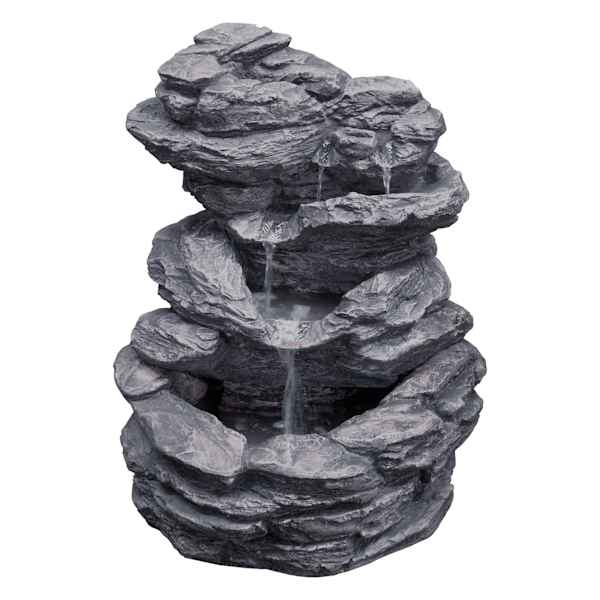 3-Tier Rock Waterfall Fountain, 26.4"