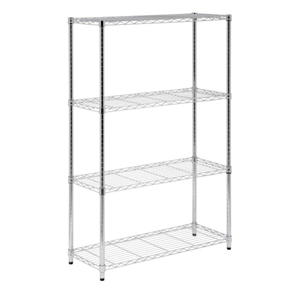 4-Tier Metal Shelving Unit, Chrome
