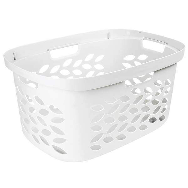 Ezy Storage Fleur Laundry Basket, White