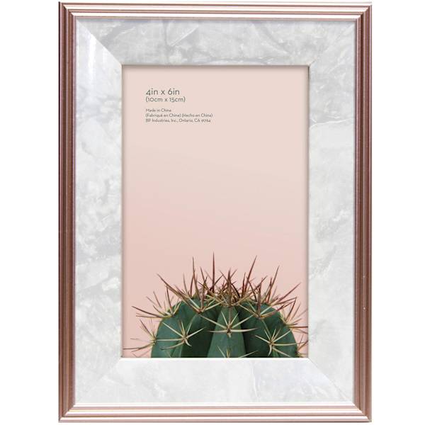 Foil Rose Gold Tabletop Picture Frame, 4x6