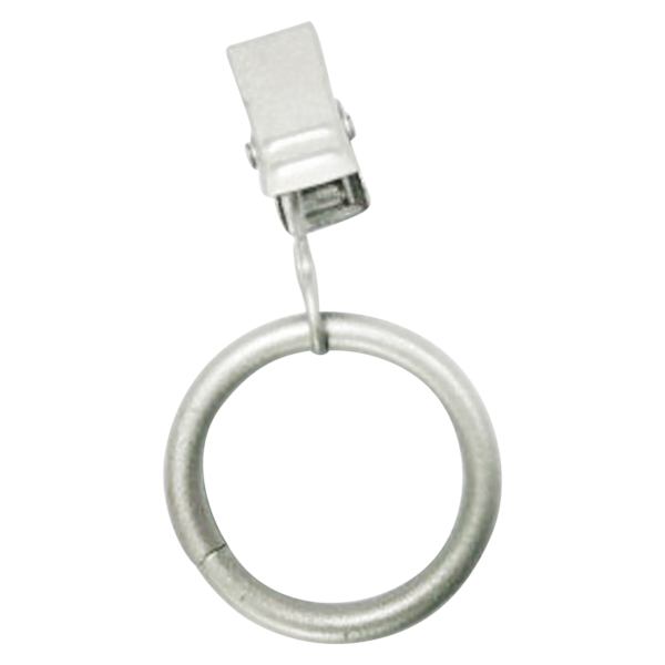 7-Piece 3/4" Silver Finish Curtain Clip Rings