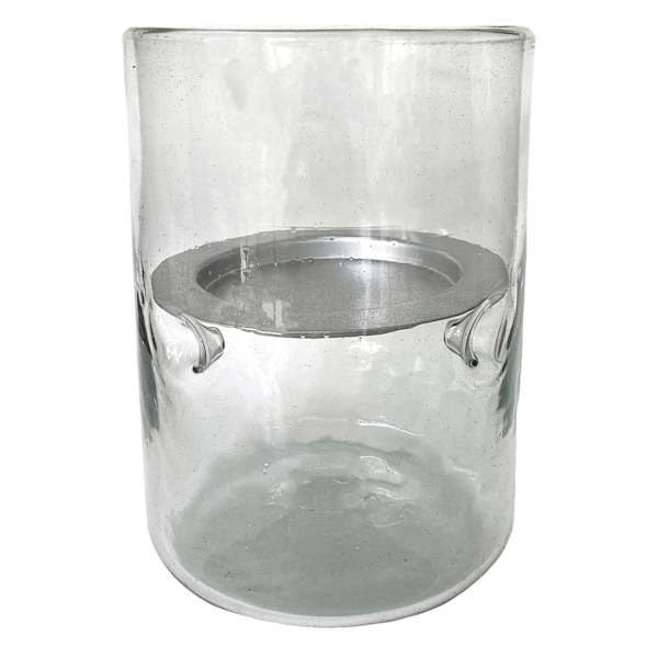 Picado Glass Candle Holder, 9"