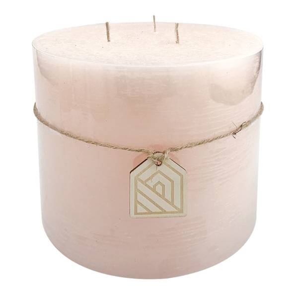 Pink Unscented Pillar Candle, 6x5