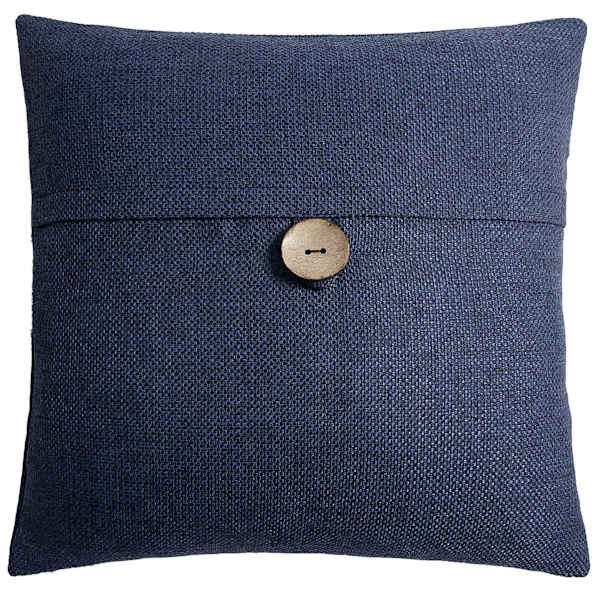 Clayton Blue Coconut Button Throw Pillow, 20"