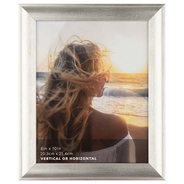 Silver Scoop Profile Tabletop Picture Frame, 8x10