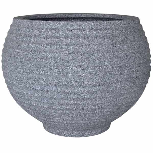 Japi All-Weather Proof Charcoal Grey Lattice Bowl Outdoor Planter, Extra Large