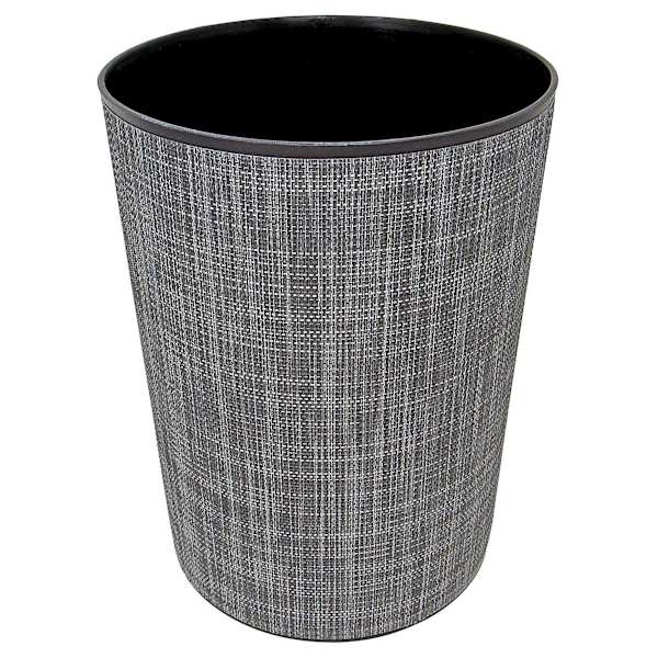 Grey Deco Wrap Wastebasket, 12"