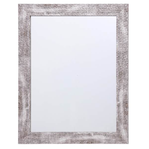Hammered Silver Framed Rectangle Wall Mirror, 22x28