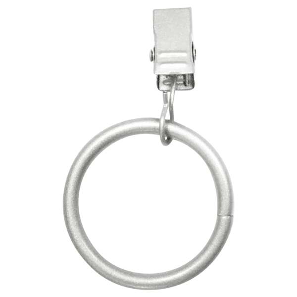 7-Piece 1" Silver Curtain Clip Rings