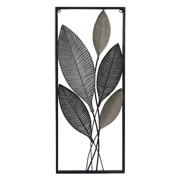 Metal Leaves Wall Art, 13x32