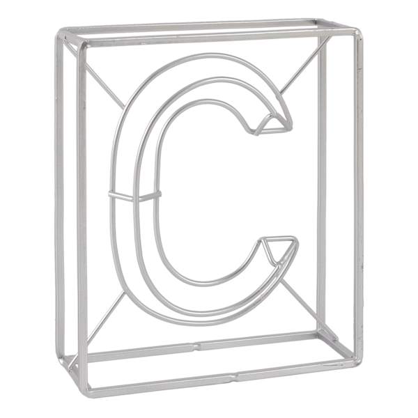 Laila Ali 7" Silver Metal Letter Block Sign, C