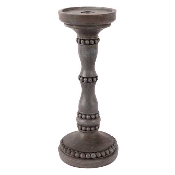 Grey Candle Holder, 10"