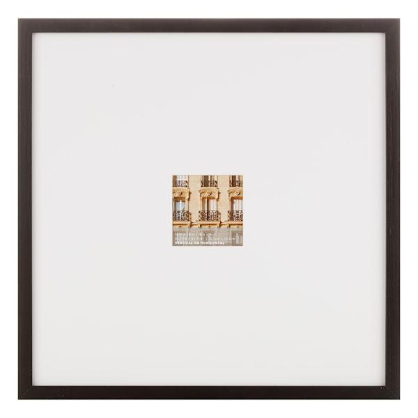 18x18 Matted to 4x4 Wall Frame, Black
