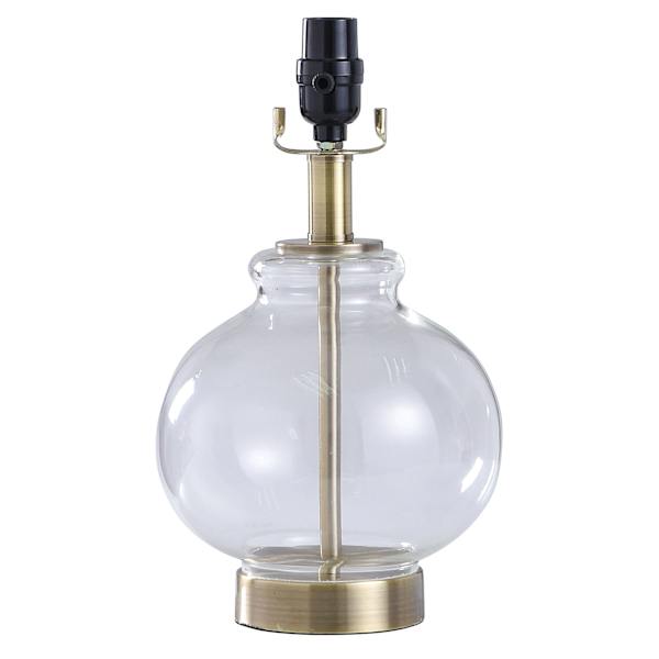 Providence Clear Glass Small Lamp Base, 13"