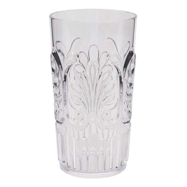 Clear Embossed Acrylic Highball Glass, 22oz