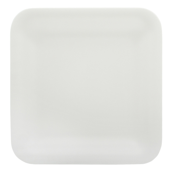 Matte Grey Soft Square Melamine Salad Plate