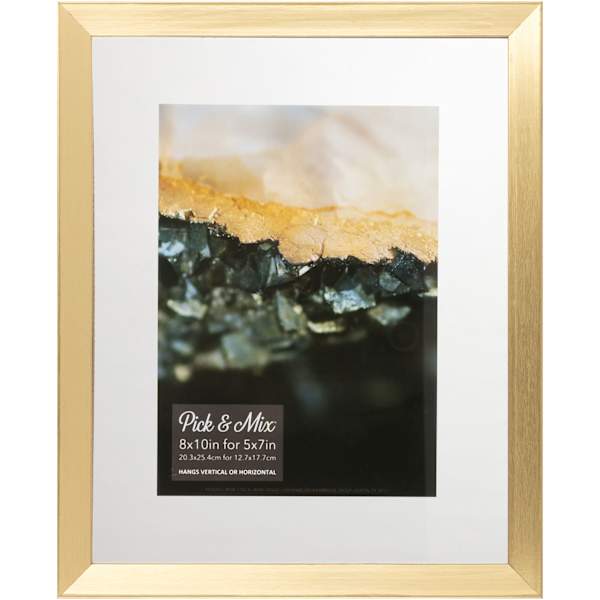 Pick & Mix Gold Linear Profile Floating Wall Frame, 5x7