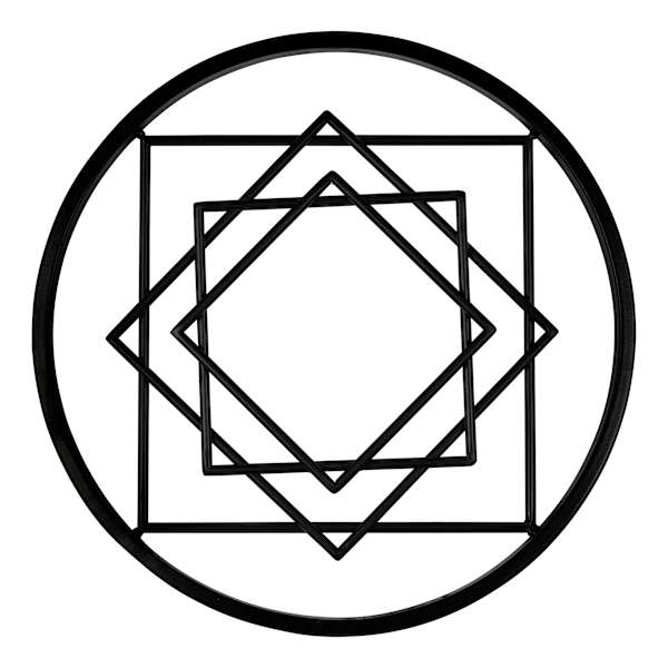 Black Medallion Wall Decor, 14"