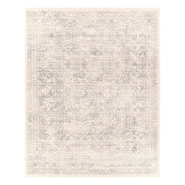 Roma Ivory & Grey Medallion Area Rug 8x10 - Elegant Design