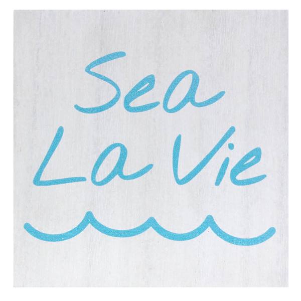Ty Pennington Sea La Vie Embossed Table Sign, 5"