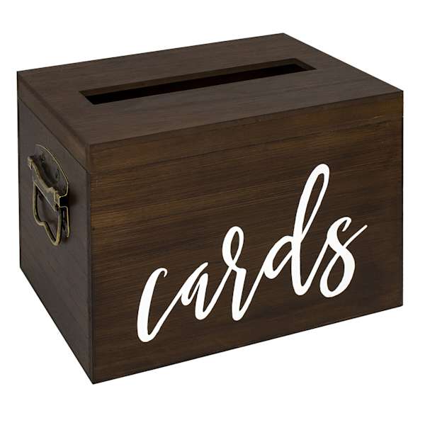 Wood Tabletop Card Box, 12x8