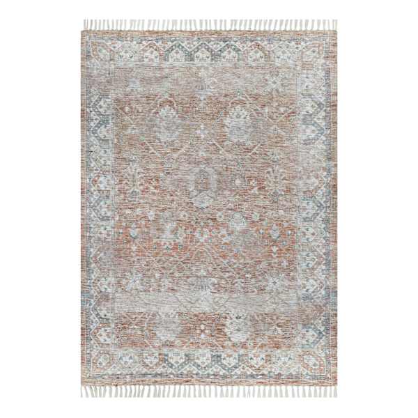 (B692) Grace Mitchell Claire Blush Medallion Area Rug, 5x7