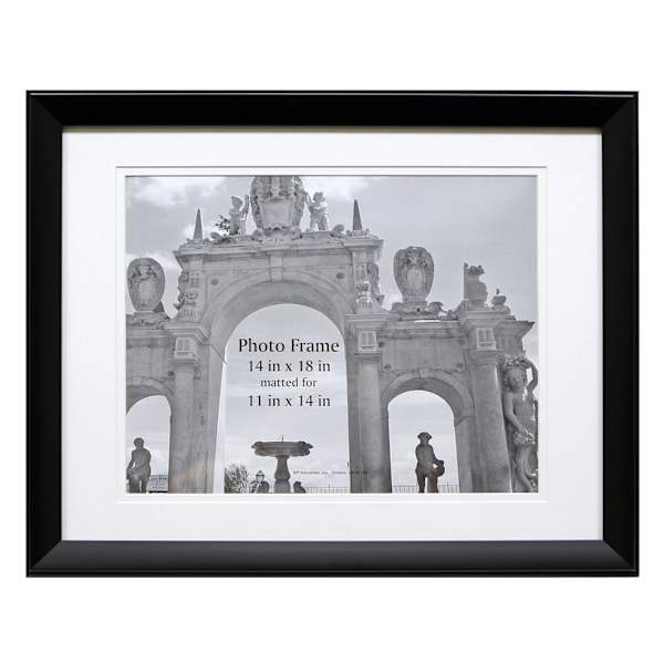 14x18 Matted to 11x14 Wall Frame, Black