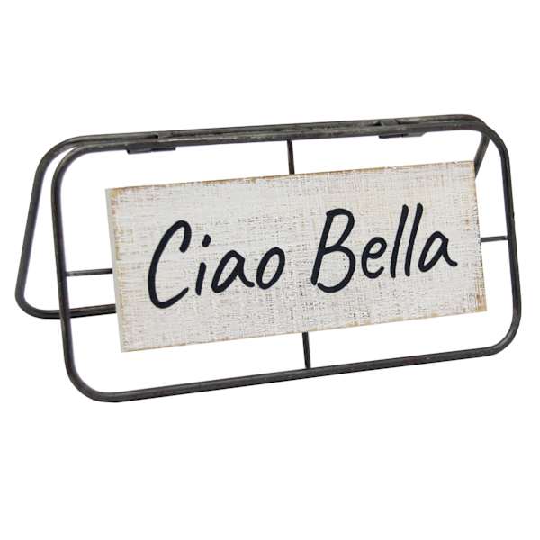 Ciao Bella Metal Table Sign, 10x5