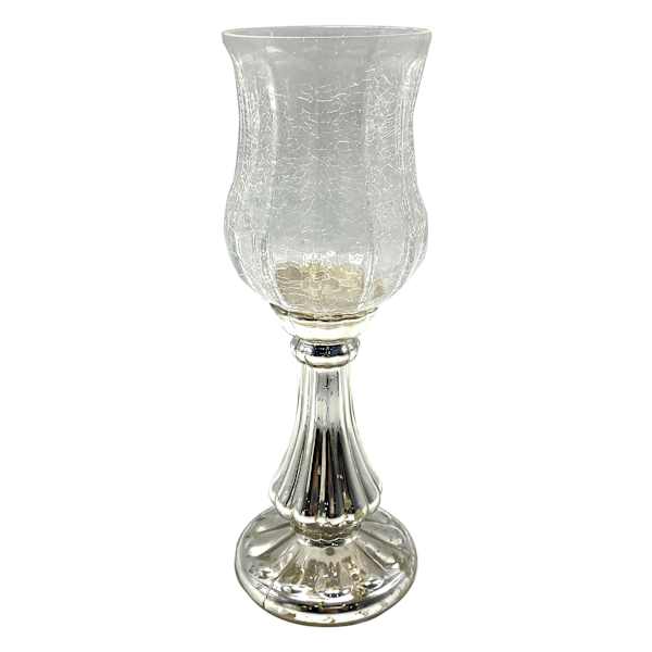 Mercury Glass Hurricane Candle Holder, 11"