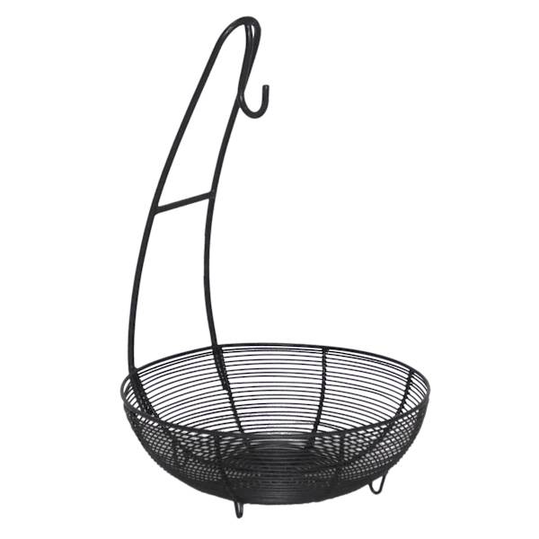 Iron Wire Weave Fruit Basket with Banana Holder