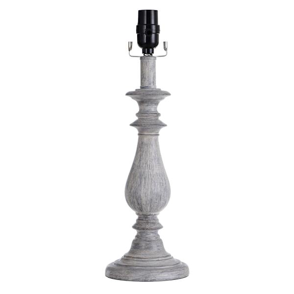 Grey Wash Small Lamp Base, 16"
