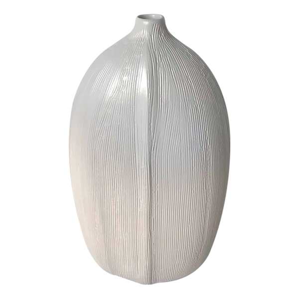 Laila Ali Blue & Ivory Ombre Ceramic Vase, 8"