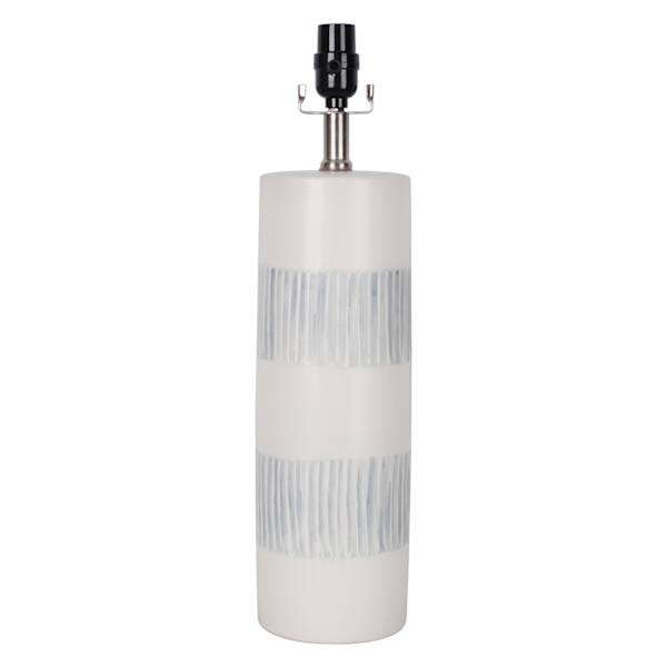 Blue & White Striped Table Lamp Base, 20"