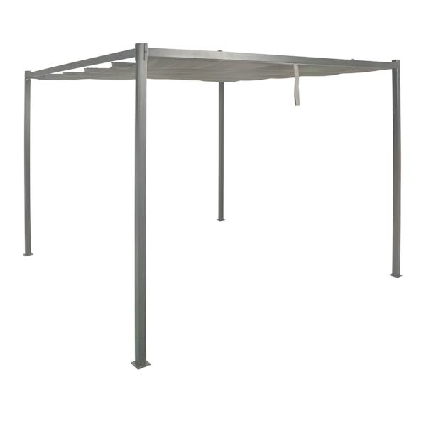 Crosby St. Steel Retractable Roof Outdoor Pergola, 10'