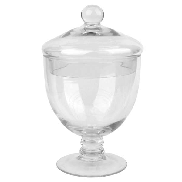 Clear Glass Apothecary Jar, 12"