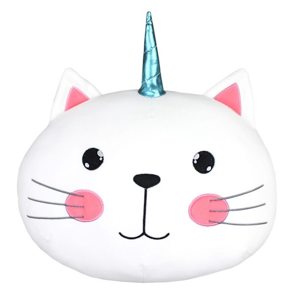 Tiny Dreamers Caticorn Plush Shaped Throw Pillow, 14"