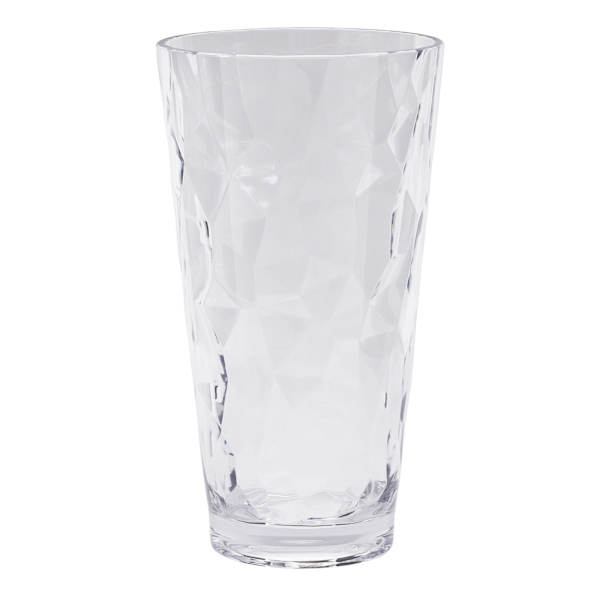 Clear Textured Acrylic Highball Glass, 21oz