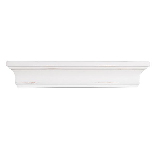 Kate White Distressed Wooden Wall Ledge, 12"