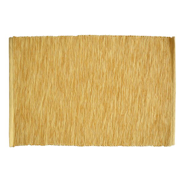 Set of 4 Yellow Textured Cotton Placemats, 18x12