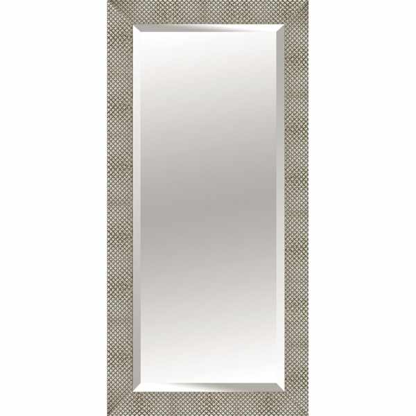 Solid Silver Wood Nest Leaner Mirror, 32x68